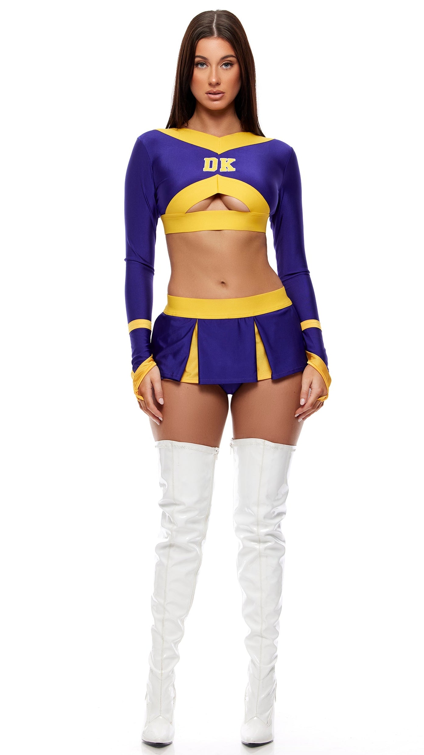 Devil's Kettle Purple Cheerleader Halloween Costume Set
