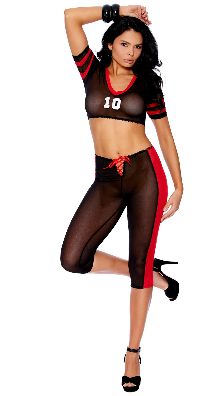 Touchdown Hottie Black & Red Football Roleplay Set