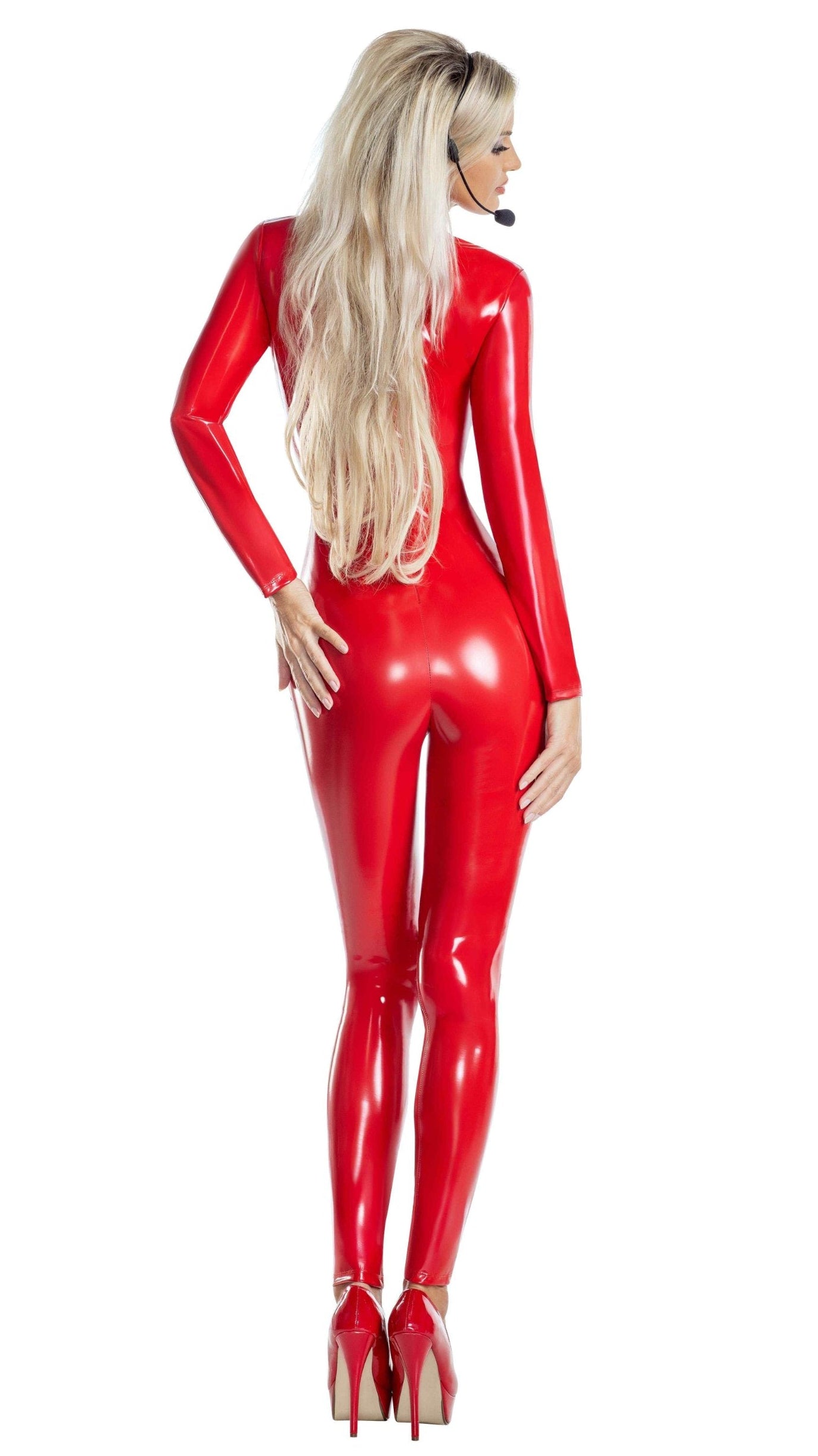 Red Vinyl Catsuit Did It Again Halloween Costume