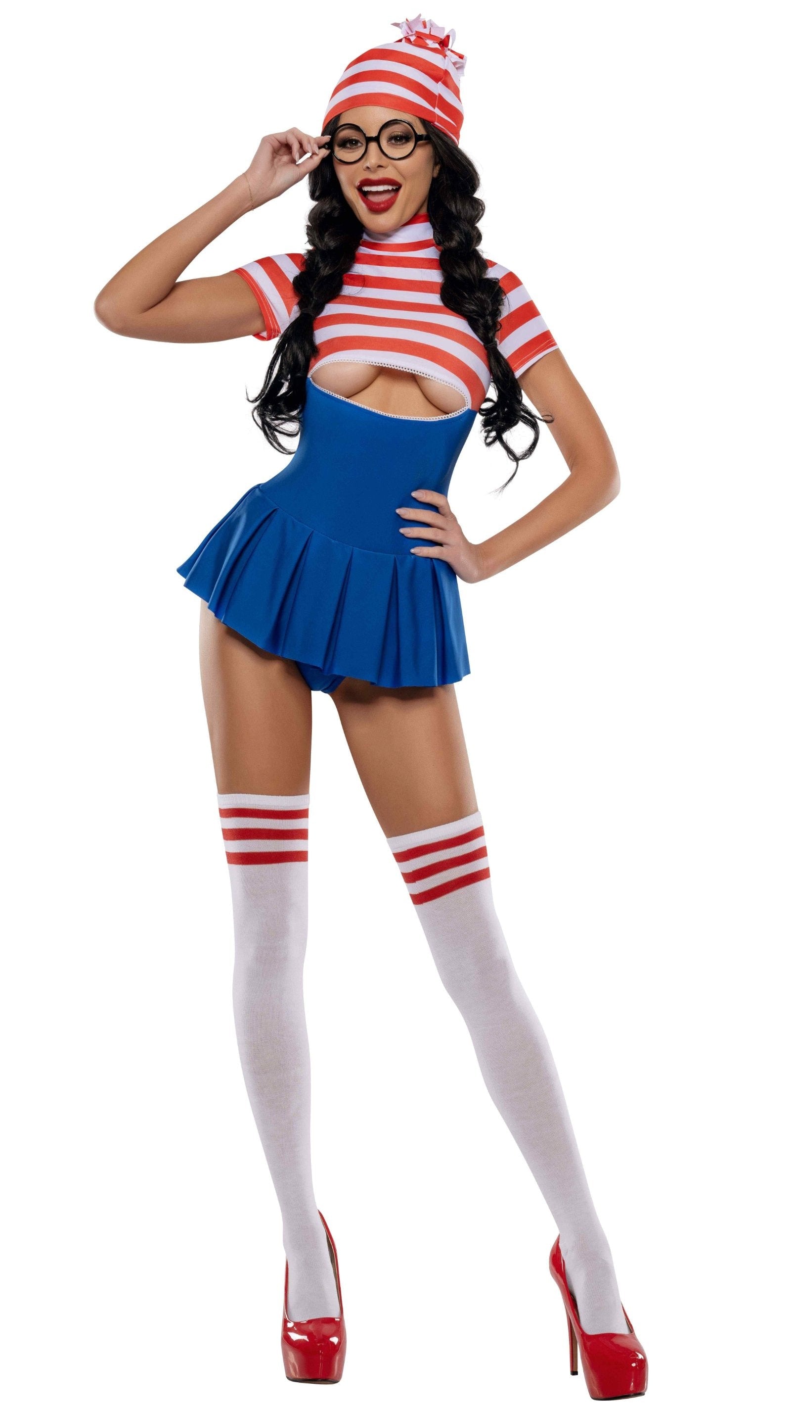 Red White Striped Book Character Halloween Costume