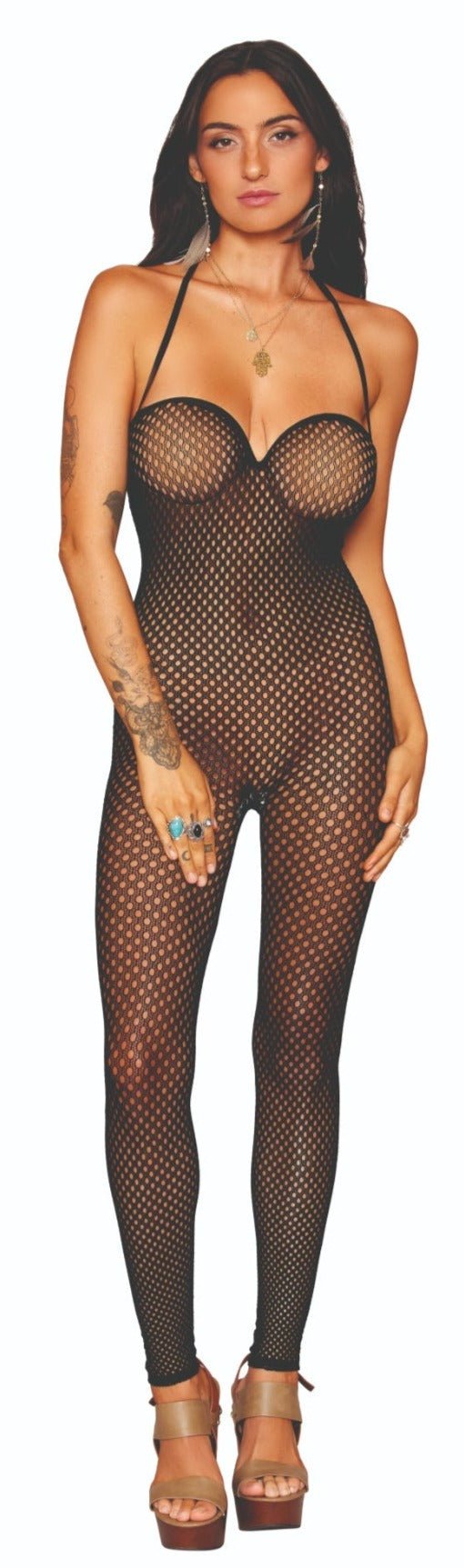 Halter Footless Bodystocking with Wired Neckline Musotica.com