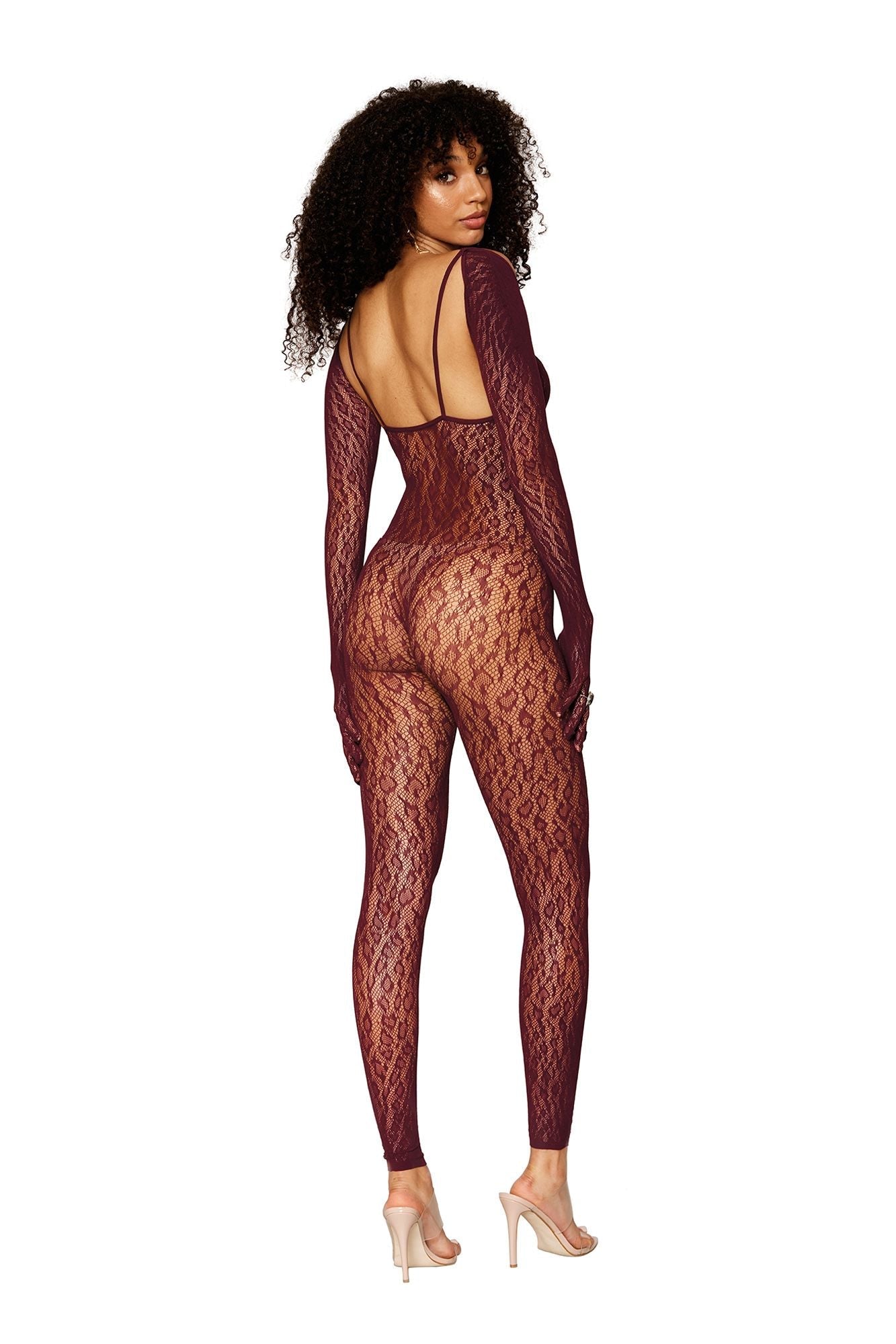Leopard Print Footless Bodystocking and Gloves Shrug Ensemble Musotica.com