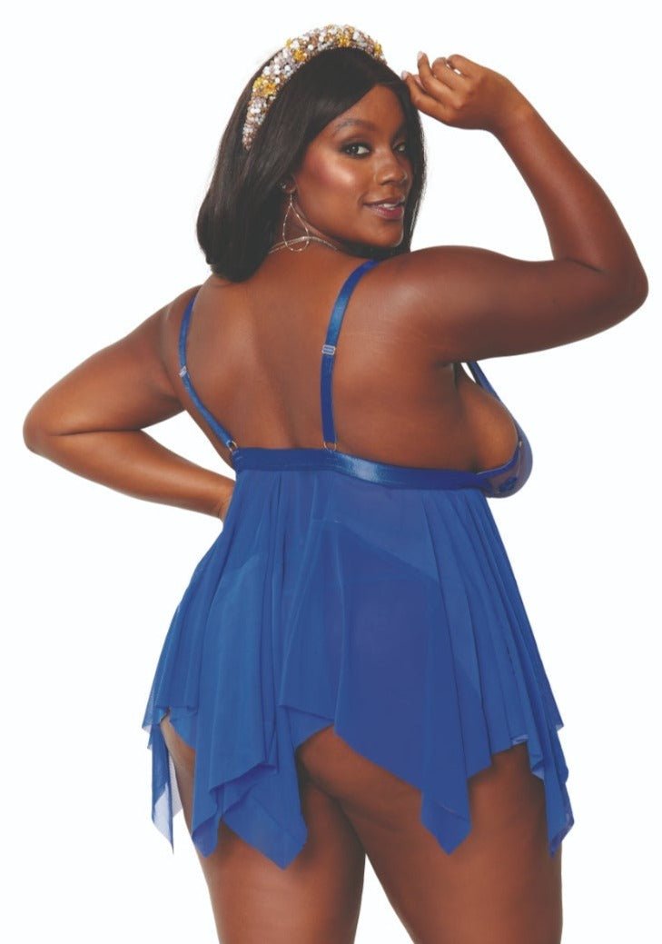 Plus Size 3D Babydoll G-string Set Musotica.com