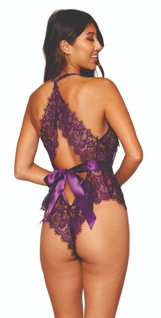Romantic Lace Romper with Delicate Eyelash Lace Trim Musotica.com