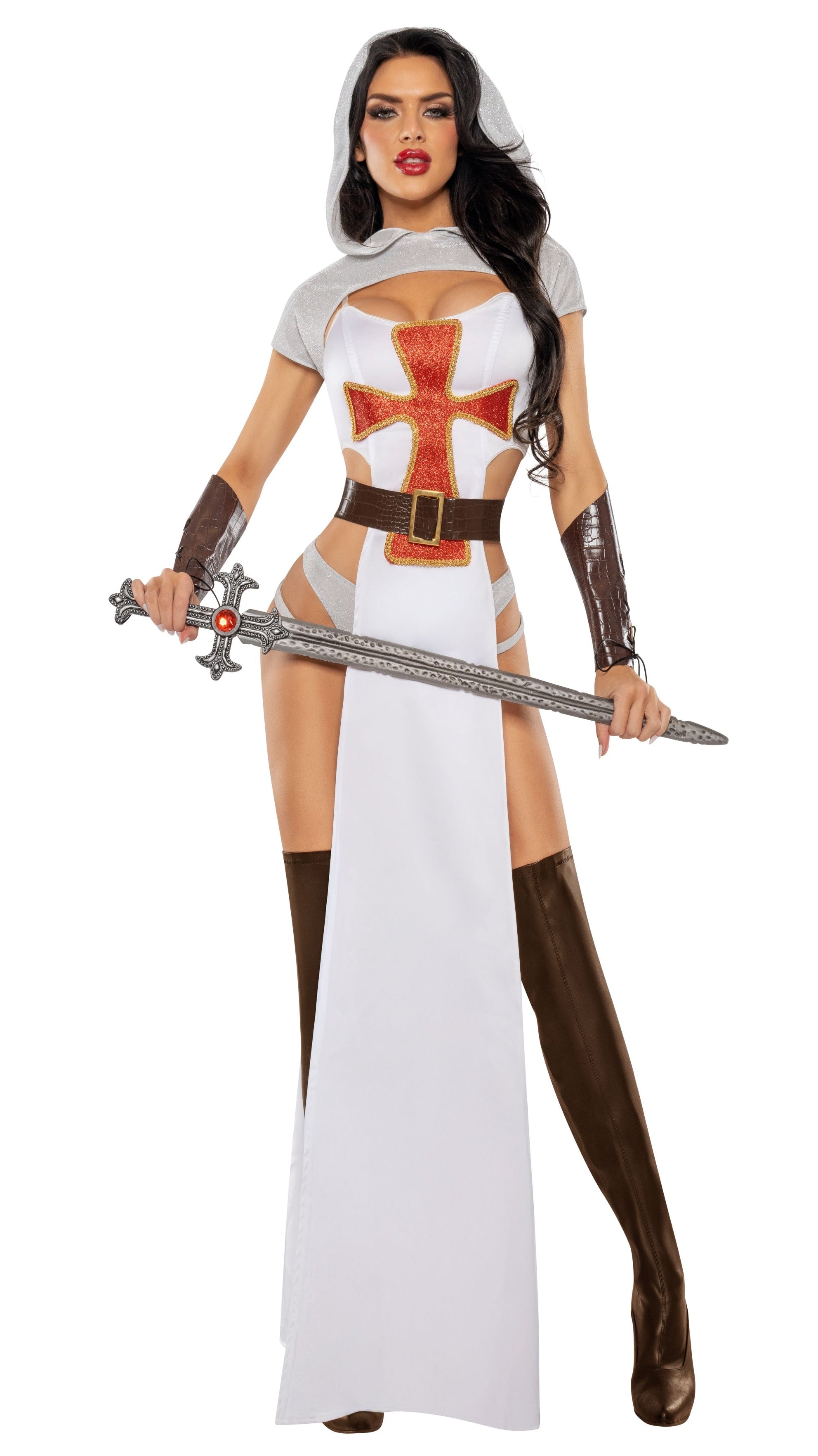 White Cross Shieldmaiden Halloween Costume for Women