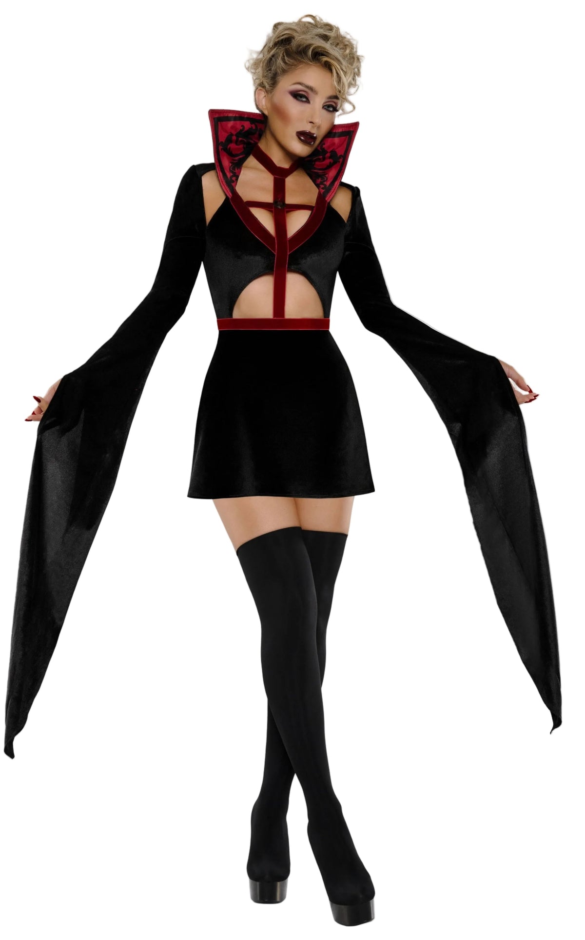 Blood Court Vampire Countess Gothic Halloween Costume Dress