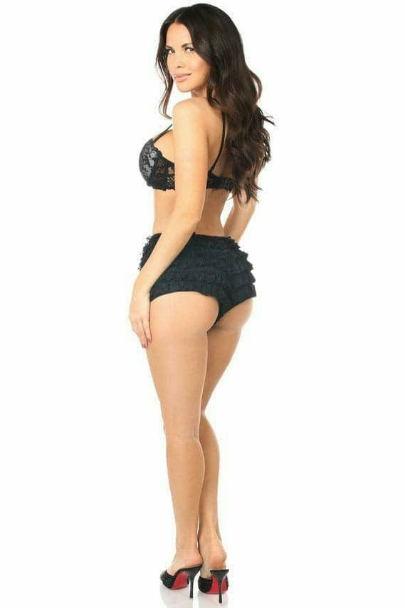Black Lace Ruffle Panty Musotica.com