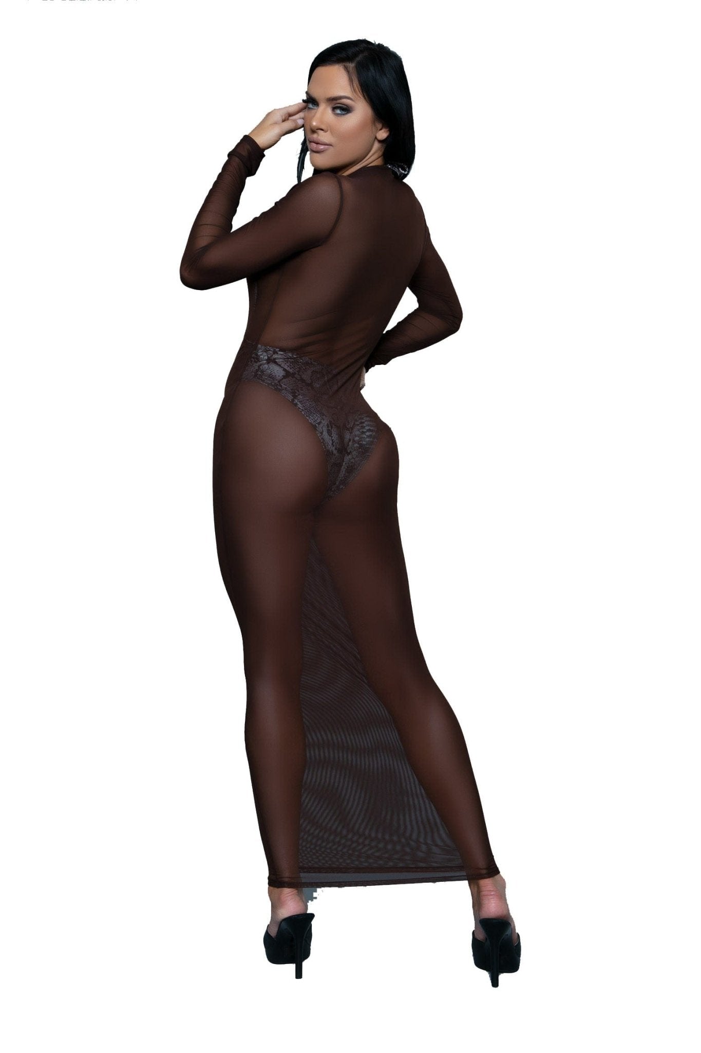 Black Sheer Perfection Maxi Cover Up Musotica.com