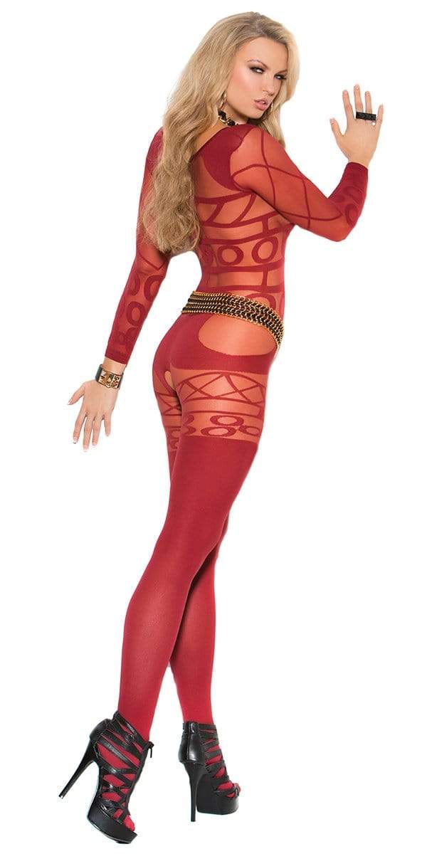 Lovelace Long Sleeve Bodystocking Musotica.com