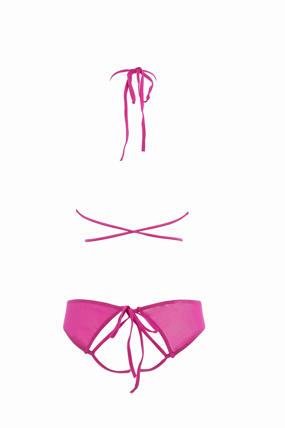 Open Front Panty and Mesh Peekaboo Crop Top Set Musotica.com