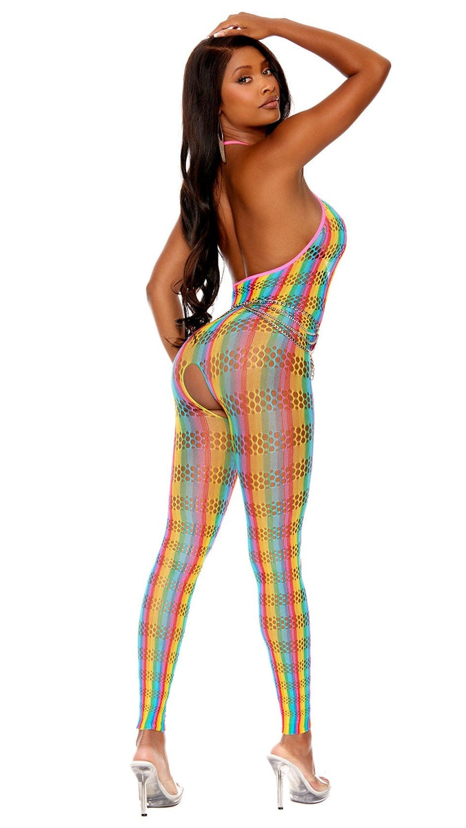 Crochet Footless Bodystocking With Open Crotch