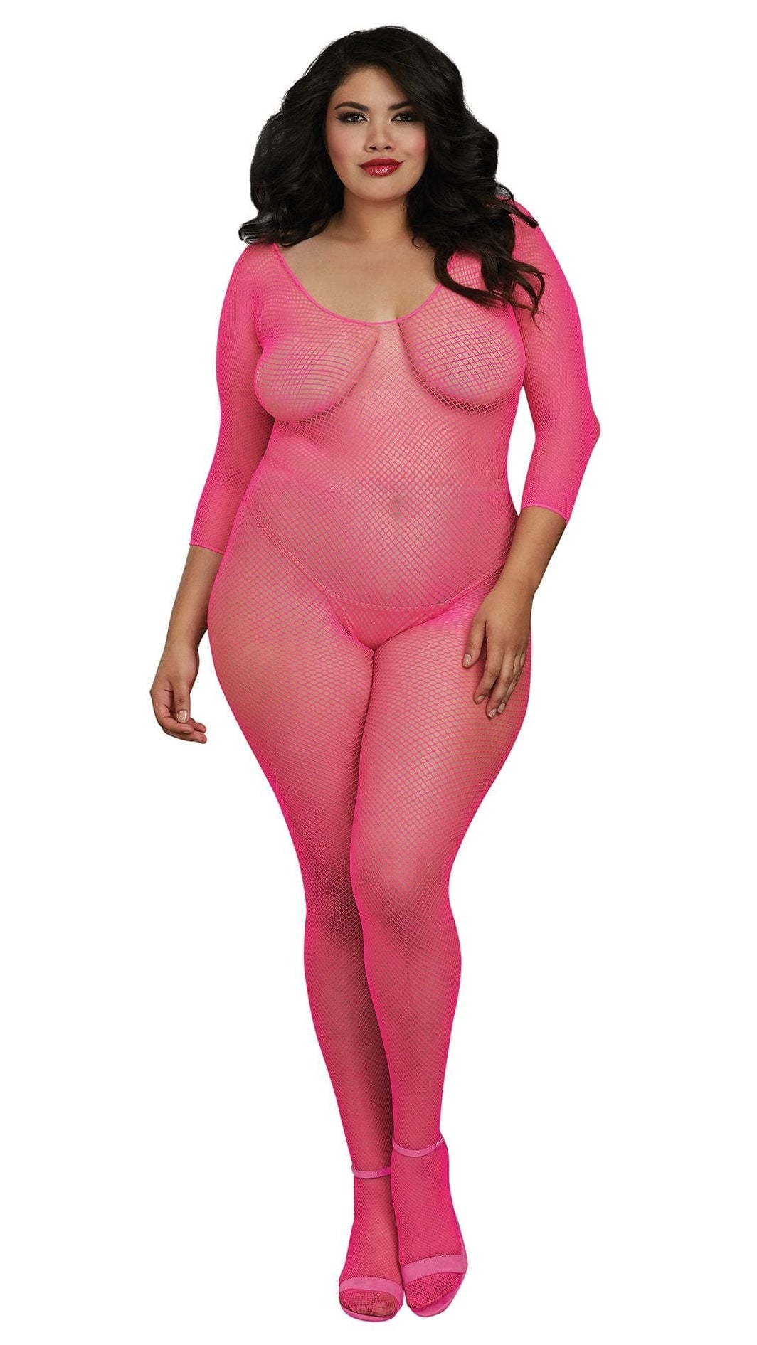 Seductive Full Body Fishnet Bodystocking with Long Sleeves Musotica.com