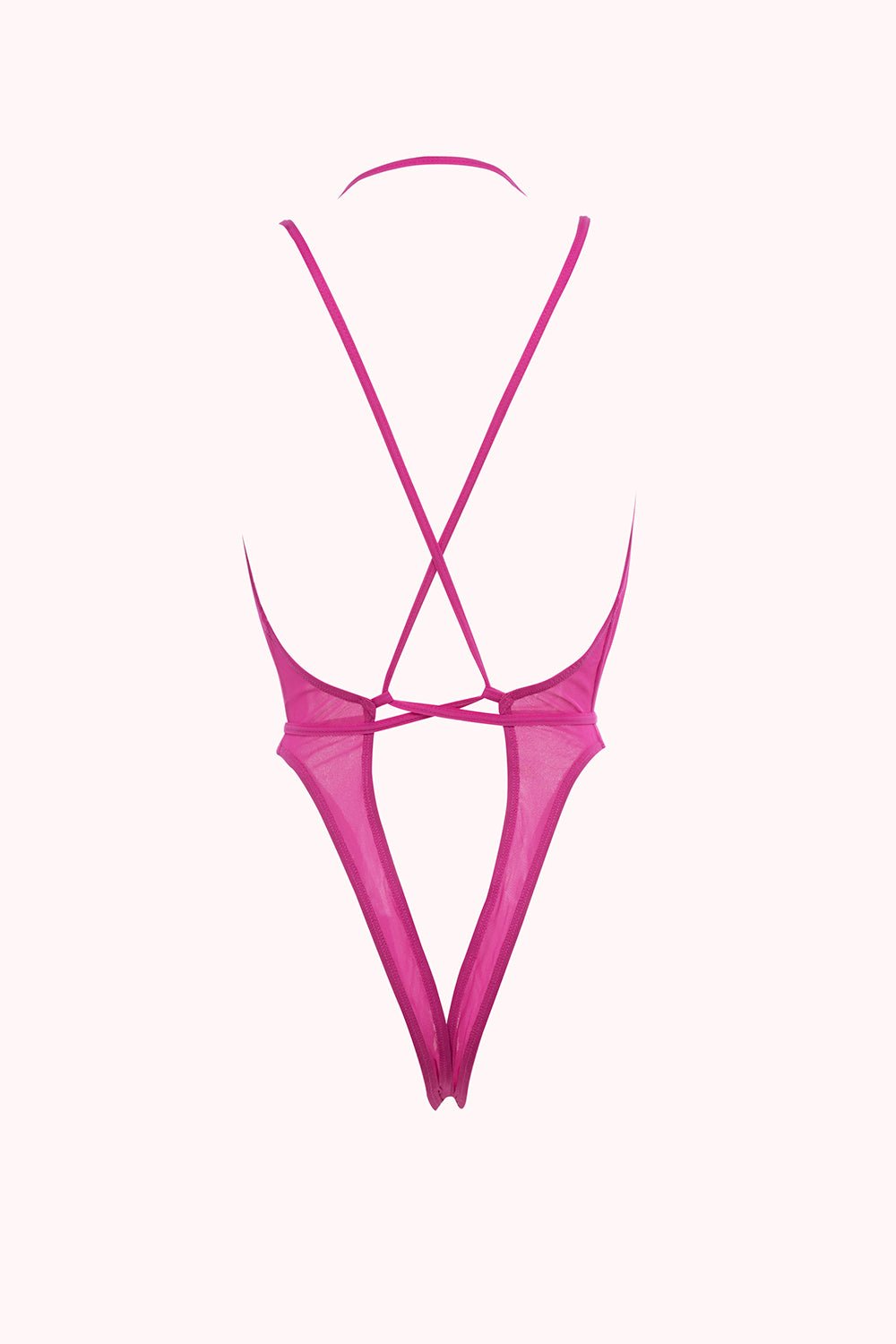 See-Through Halter Tie-Up Bodysuit Musotica.com