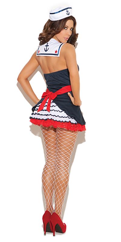 Sexy Women's Ahoy Sailor Halloween Costume Navy Dress  Musotica.com
