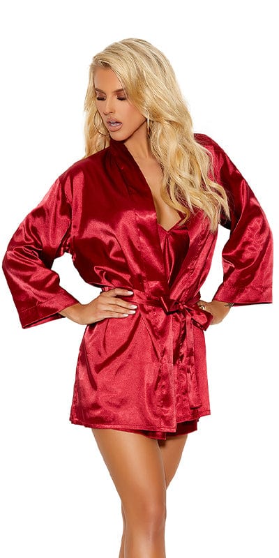 Sexy Amour Charmeuse 3/4 Sleeve Kimono Robe Musotica.com