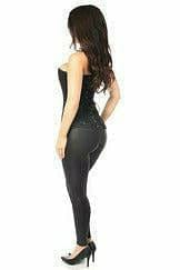 Sexy Black Lace Front Zipper Corset Musotica.com