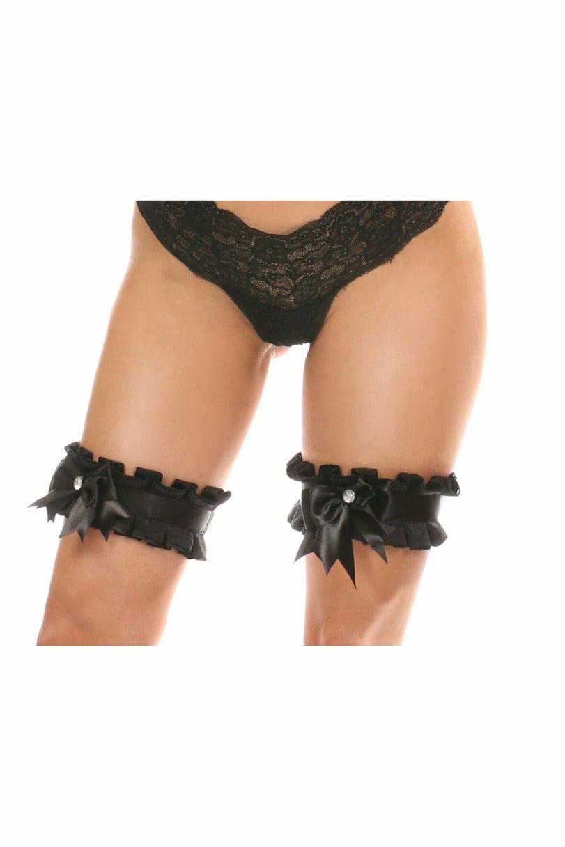 Sexy Black Lace Leg Garters Musotica.com