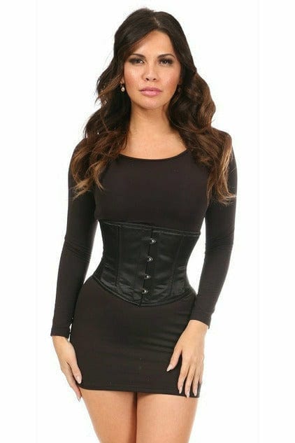 Sexy Black Satin Mini Cincher Musotica.com