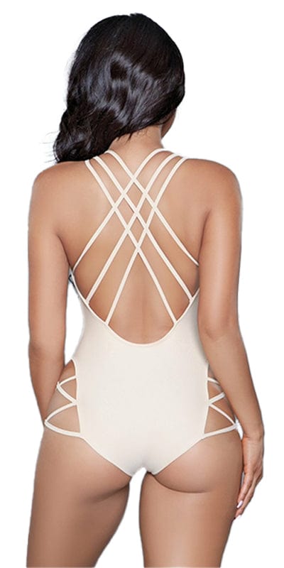 Sexy Blair Deep Plunge Criss Cross Strappy Swimsuit Musotica.com