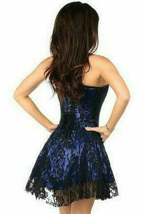 Sexy Blue Lace Corset Dress Musotica.com