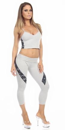 Sexy Concealment Blue Digital Camo Military Athletic Crop Top - Grey/Blue Musotica.com