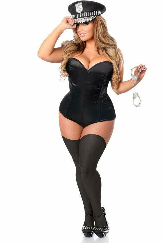 Sexy Deluxe 3 Piece Rhinestone Cop Halloween Costume Musotica.com