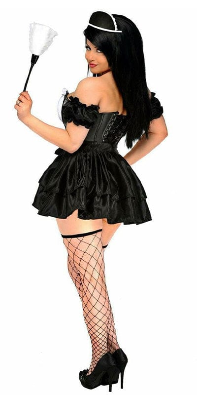 Sexy Deluxe 4 Piece French Maid Halloween Costume Musotica.com