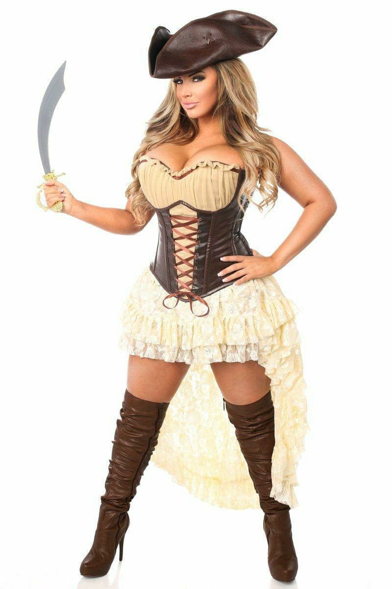 Sexy Deluxe 4 Piece Pirate Captain Halloween Costume Musotica.com