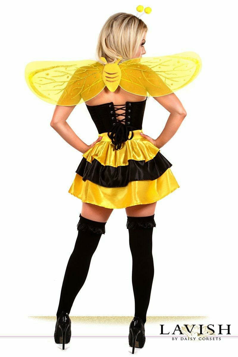 Sexy Deluxe 4 Piece Queen Bee Halloween Costume Musotica.com