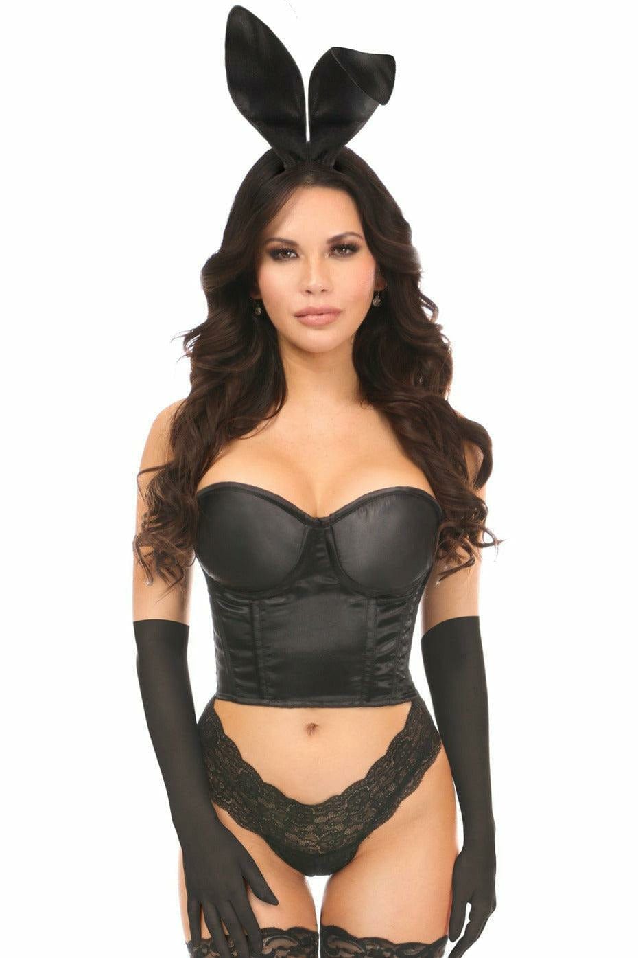 Sexy Deluxe 4 Piece Sexy Bustier Bunny Halloween Costume Musotica.com