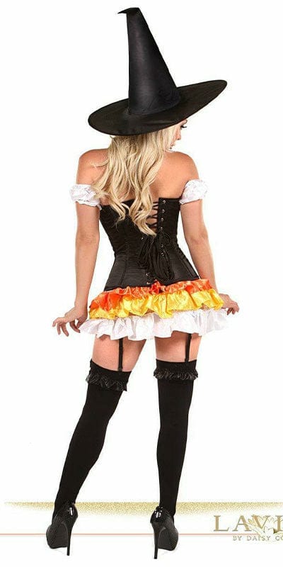 Sexy Deluxe 4 Piece Witch Corset Halloween Costume Musotica.com