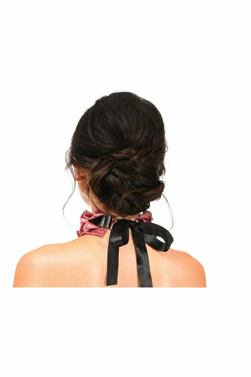 Sexy Dusty Rose Velvet Costume Choker Musotica.com
