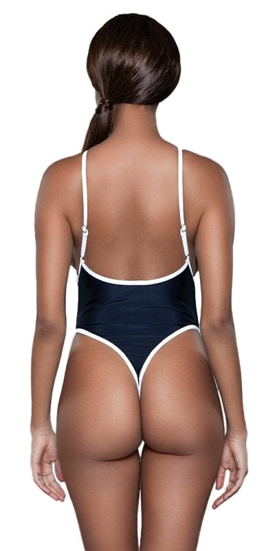 Sexy Erica Two-Tone Adjustable Strap Seamless Swimsuit Musotica.com