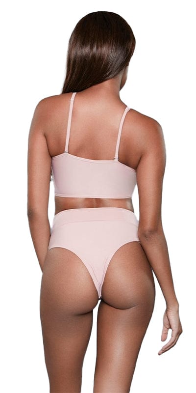 Sexy Eva Bandeau Top and High Waisted Bottom Bikini Swimsuit Musotica.com