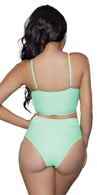 Sexy Eva Bandeau Top and High Waisted Bottom Bikini Swimsuit Musotica.com