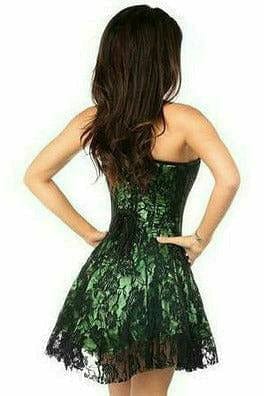 Sexy Green Lace Corset Dress Musotica.com
