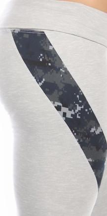 Sexy Hi Lo Waist Blue Digital Camo Military Work Out Pants - Grey/Blue Musotica.com