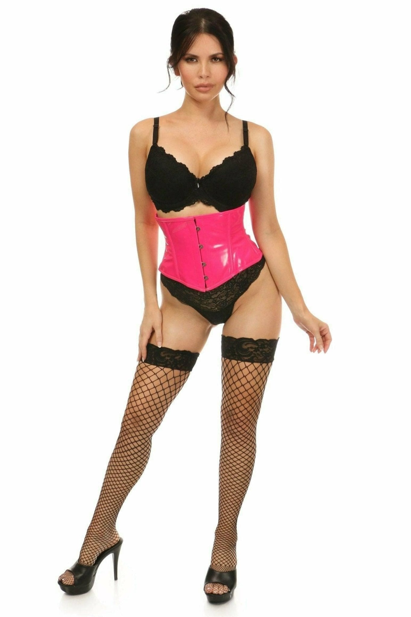 Sexy Hot Pink Patent Mini Cincher Musotica.com