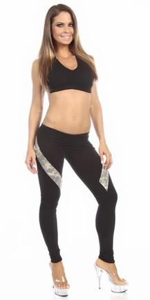 Sexy Military Force Supportive Green Digital Camouflage Sports Bra Top - Black/Green Musotica.com