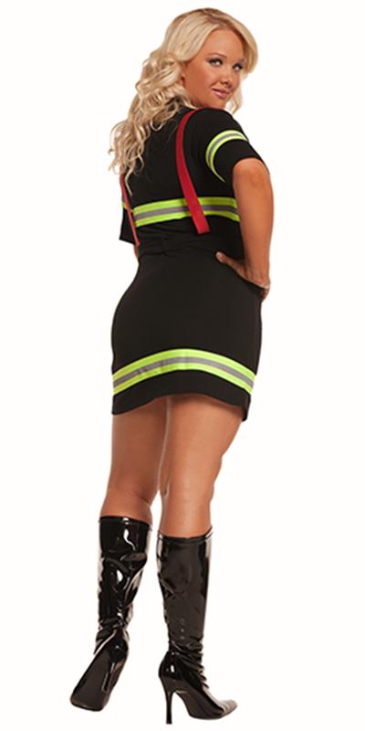 Sexy Plus Size Blazing Hot Firewoman Costume Musotica.com