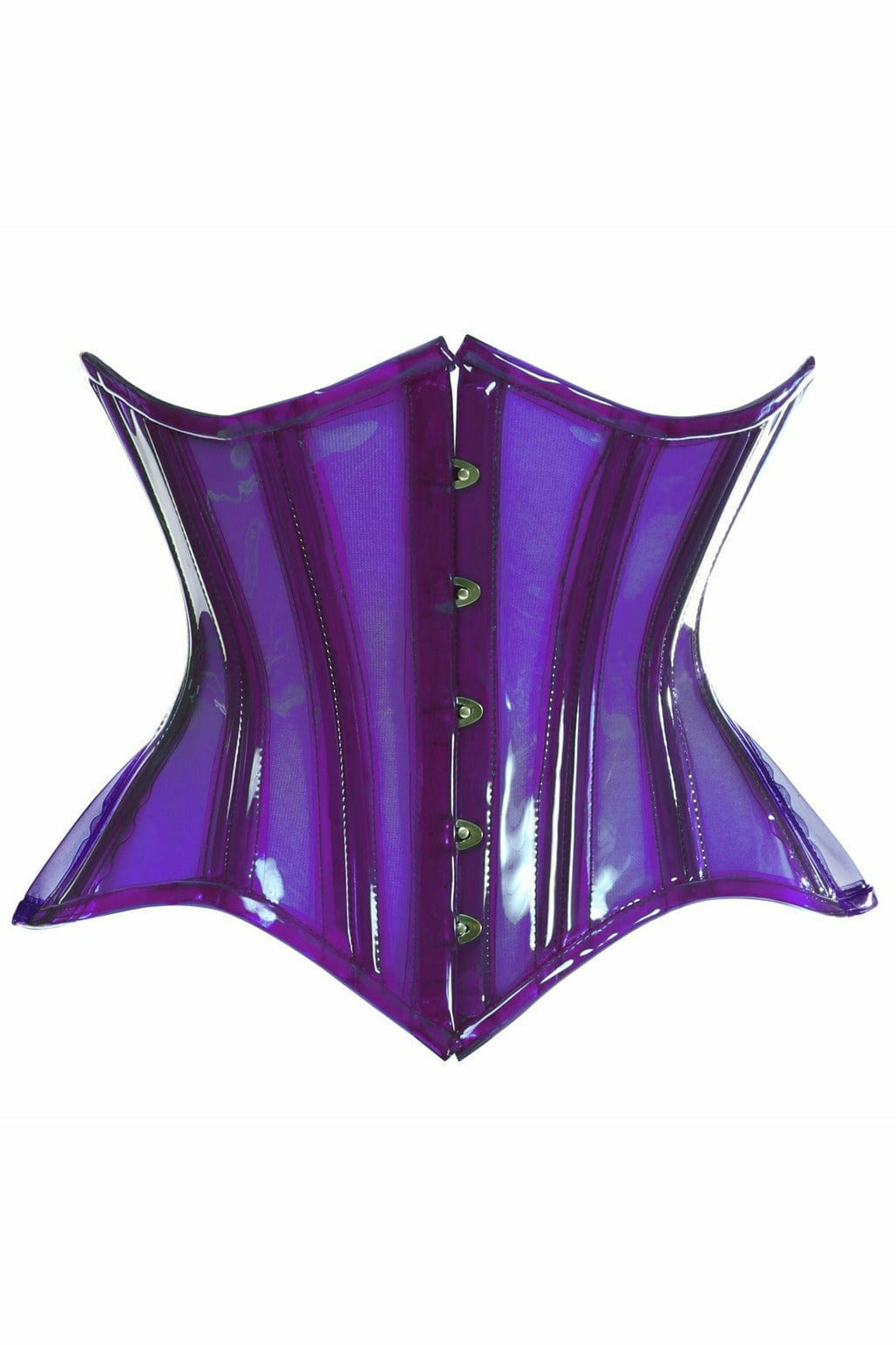 Sexy Purple Clear Curvy Underbust Waist Cincher Corset Musotica.com