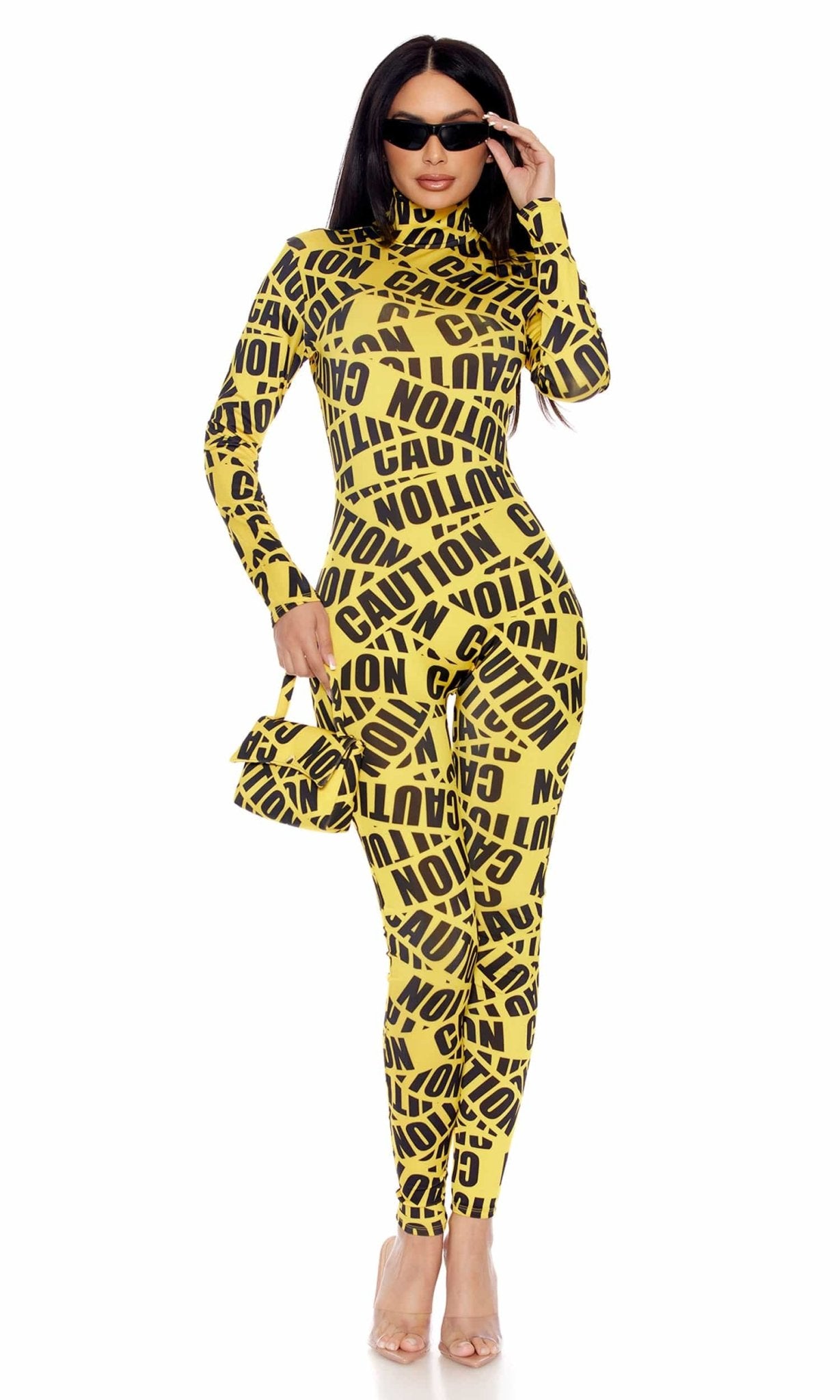 Sexy Reality TV Caution Tape Halloween Costume