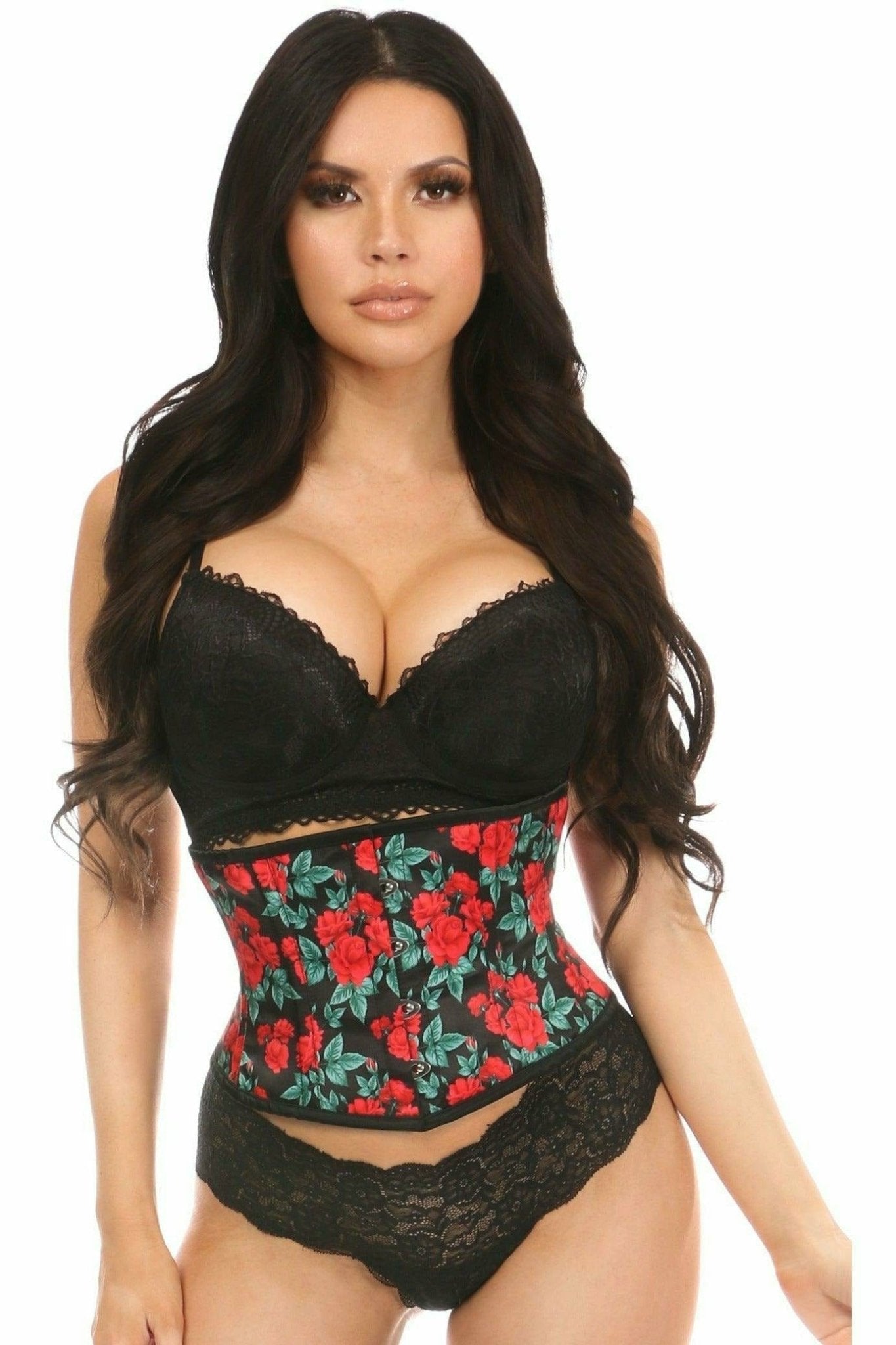 Sexy Red Roses Mini Cincher Musotica.com