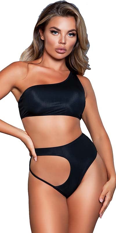 Sexy Two Piece High Waist Cut Out Gamora Swimsuit Musotica.com
