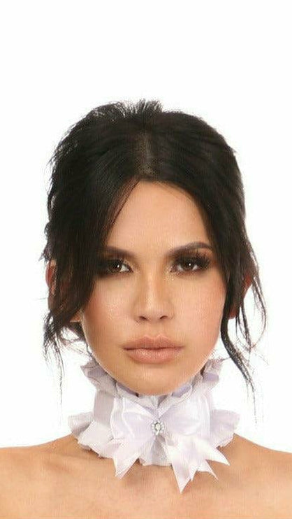 Sexy White Lace Costume Choker