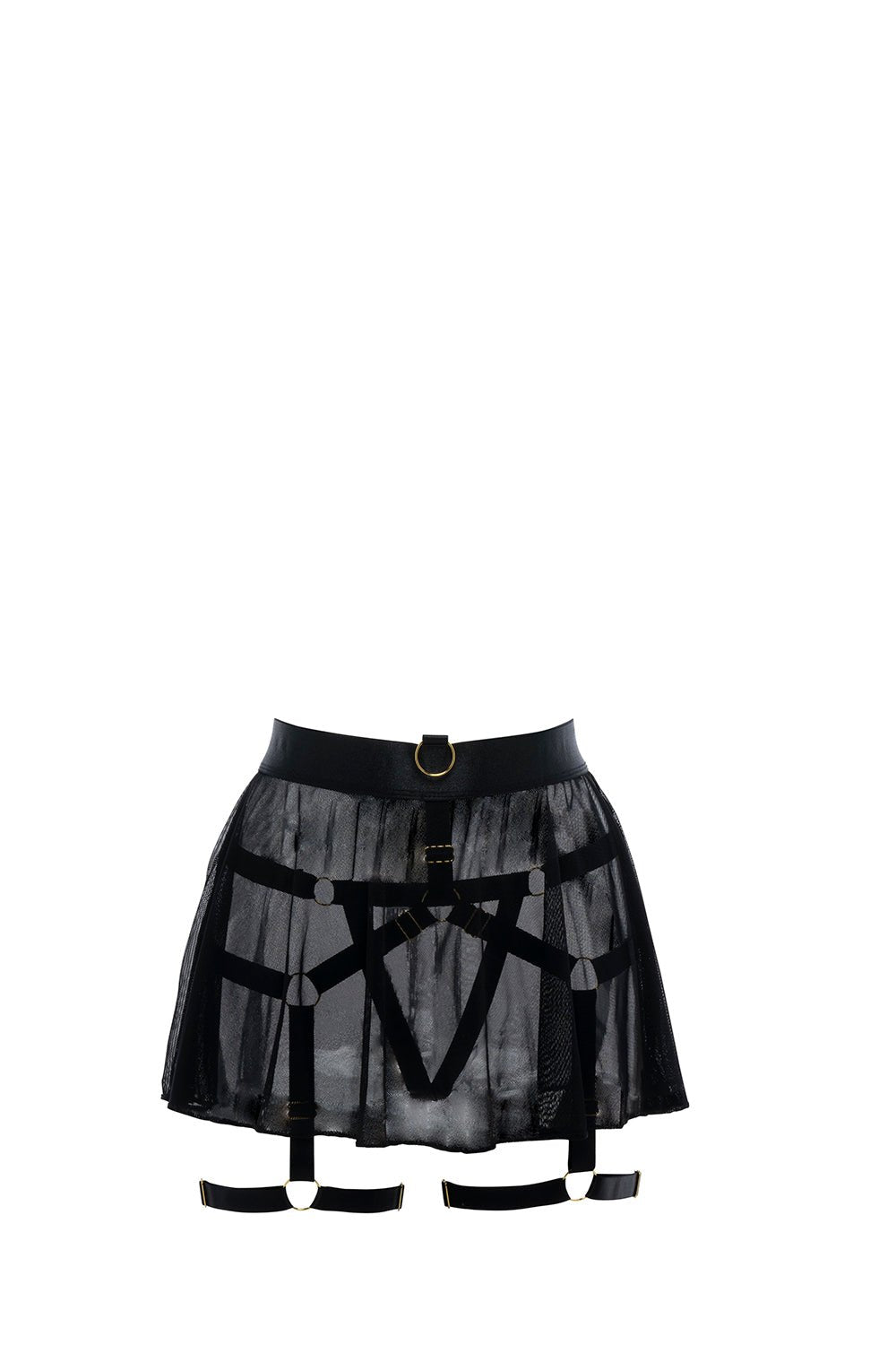 Strappy Leg Garter Mini Skirt Musotica.com