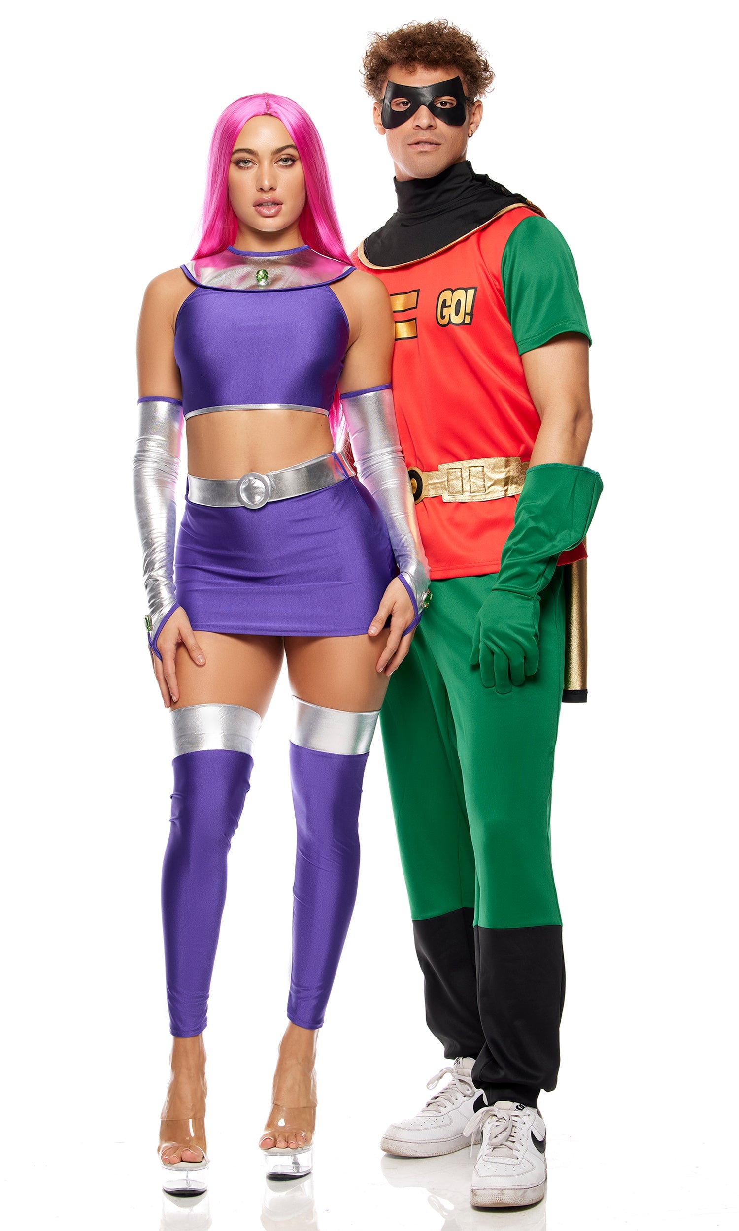 Purple Gem-Adorned Alien Royalty Halloween Costume