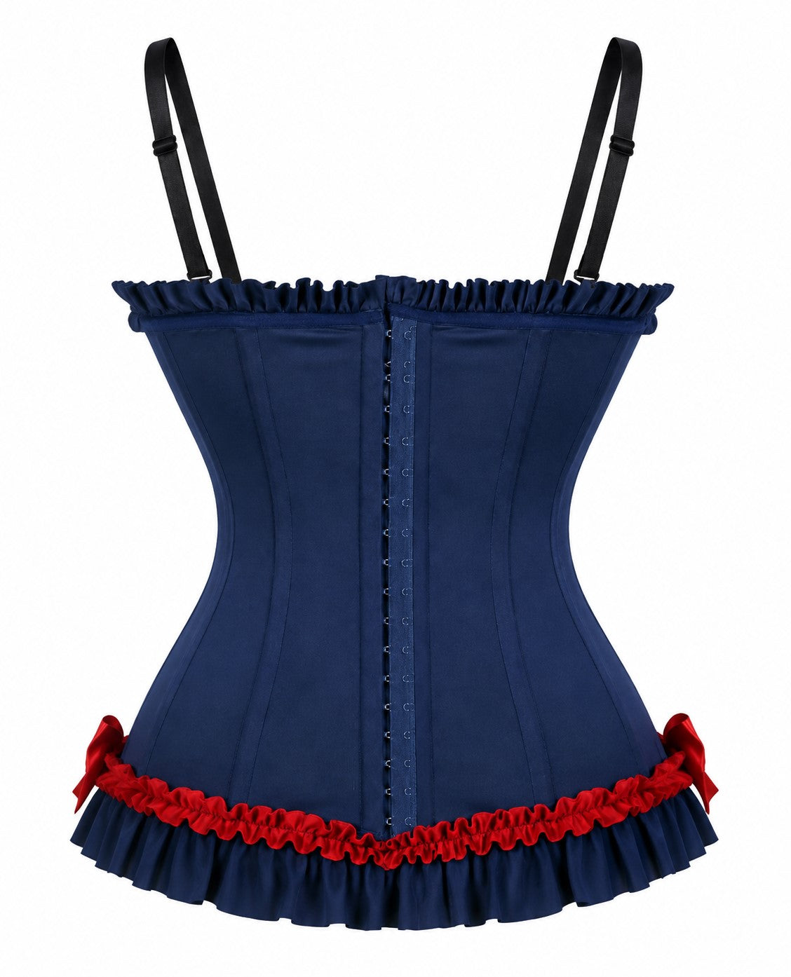 Navy Red Nautical Pinup Corset Halloween Costume