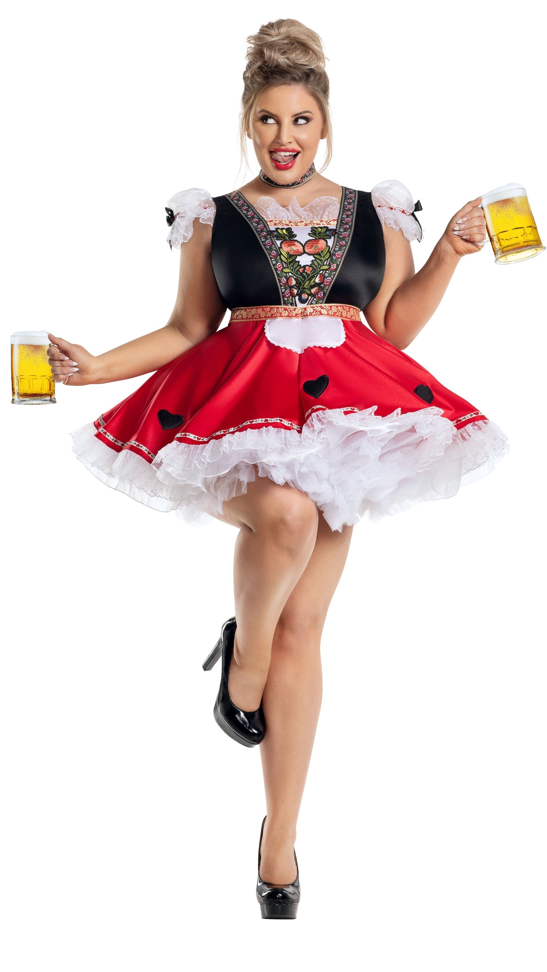 Plus Size Beer Maiden Sweetheart Dress