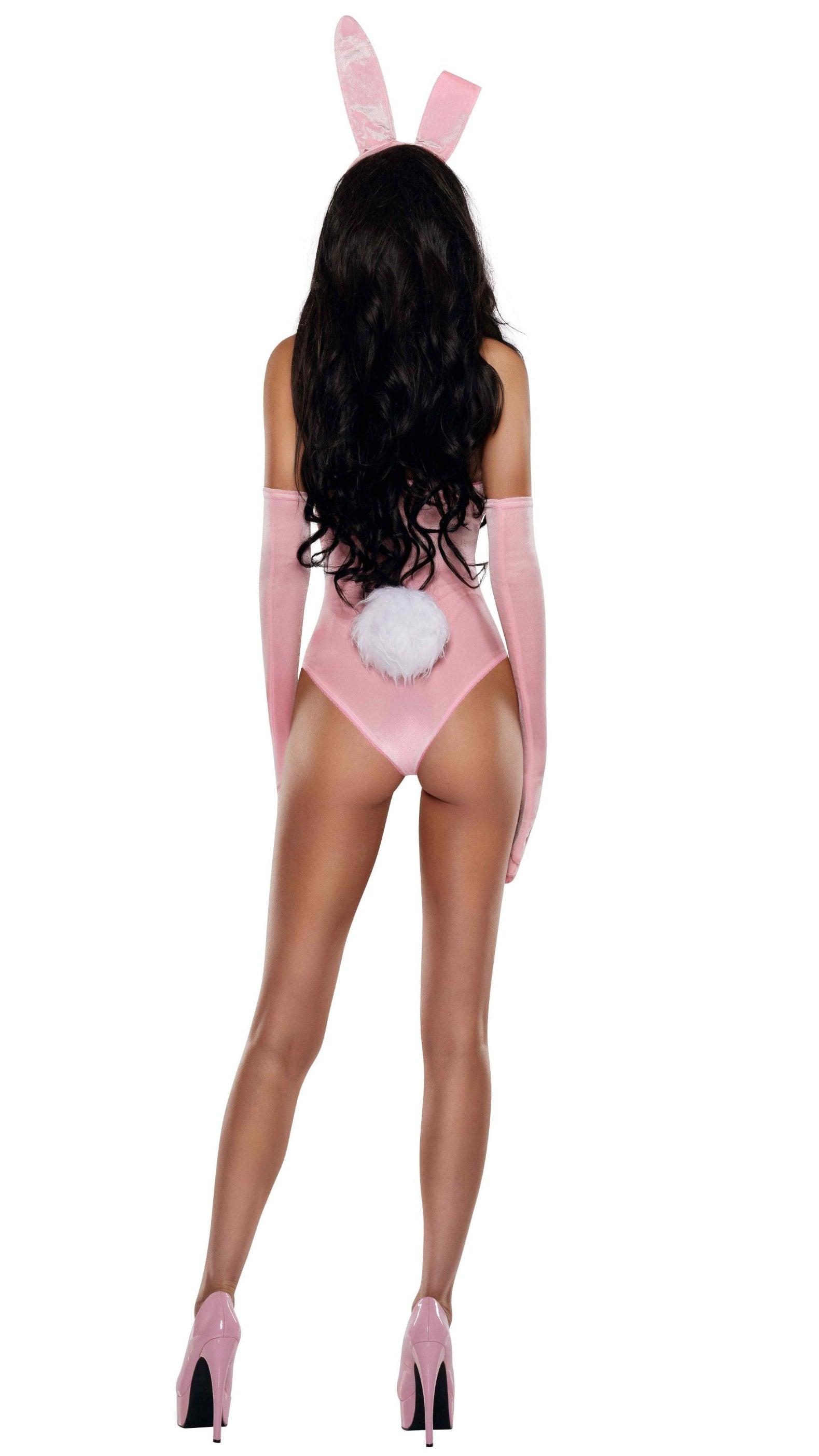 Pastel Pink Velvet Bunny 4 PC Costume